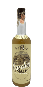 Whisky Of Scotland Cardhu 5 Year Οld Old bottle 1980