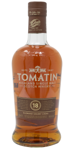 Whisky Of Scotland Tomatin 18 Year Old Oloroso Sherry Casks